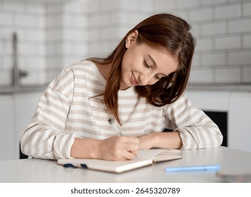 Student writing an academic essay